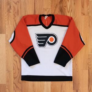 80's Philadelphia Flyers Maska Ultrafil Made in USA Blank Hockey Jersey Size M
